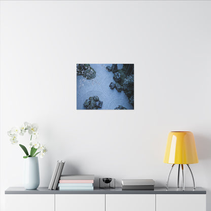Contemplative Cherry Blossom Canvas Art - Karesansui Zen