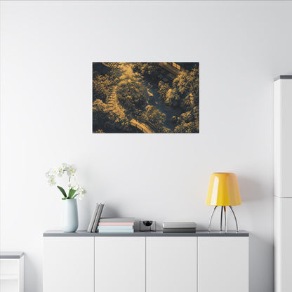 Contemplative Moonlit Garden Canvas Art - Ukiyo E Inspired Zen