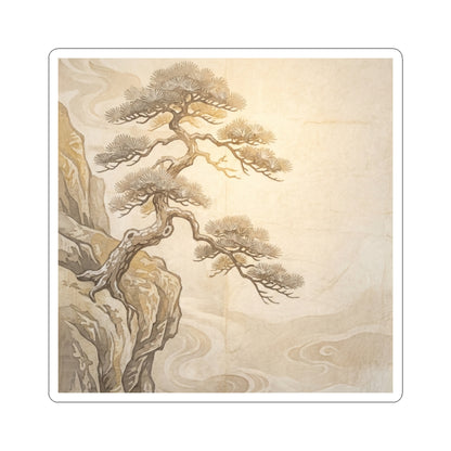 Pine Tree Winter Sticker | Japandi Warm Design