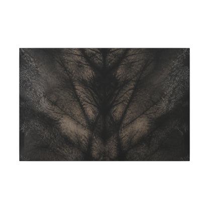 Seijaku Shadow Play Canvas Art - Dark Japandi Charcoal Ink