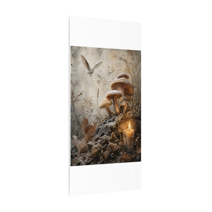 Wild Mushrooms Texture Canvas Art | Elegant Japandi Art