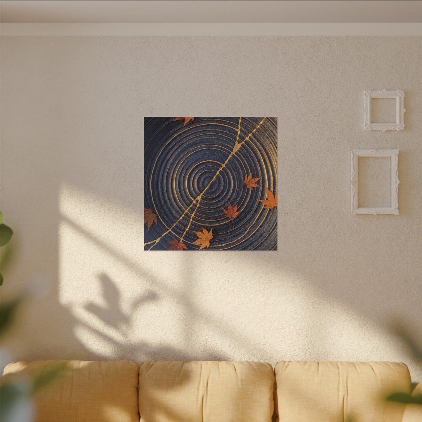 Water Ripple Gold Repair Canvas Art | Healing Kintsugi Art