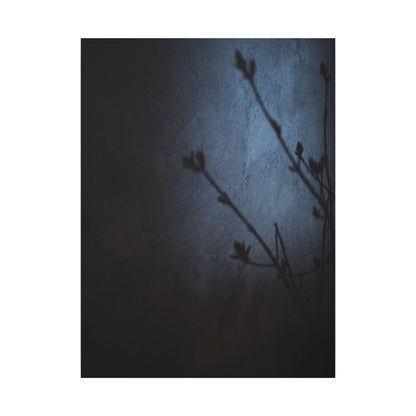 Shadow Play Canvas Art | Spring Dark Japandi Moody Minimal Art