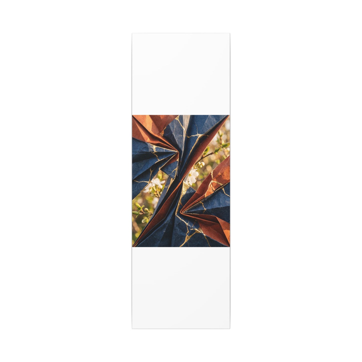 Kintsugi Paper Fold in Golden Hour | Crackle Gold Canvas Art