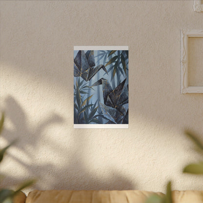 Paper Fold Canvas Art | Summer Kintsugi Crackle Gold Art
