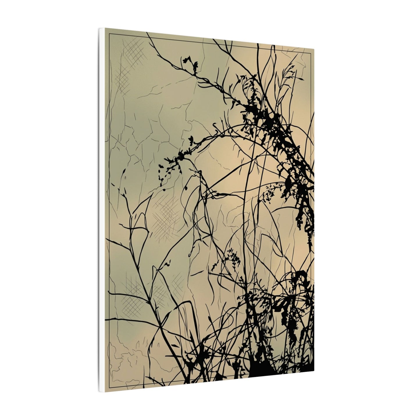 Golden Hour Shadow Play Canvas Art - Japandi Mono No Aware