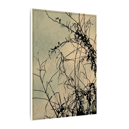 Golden Hour Shadow Play Canvas Art - Japandi Mono No Aware