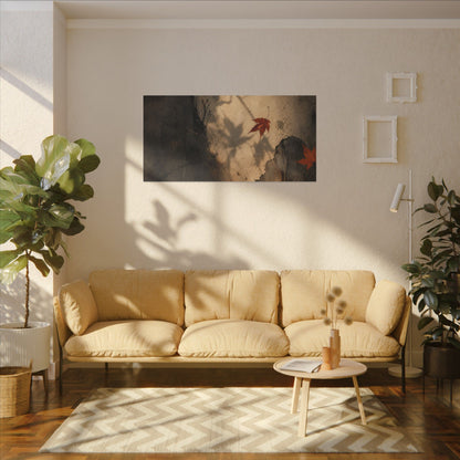 Shadow Play Texture Canvas Art | Neutral Japandi Art