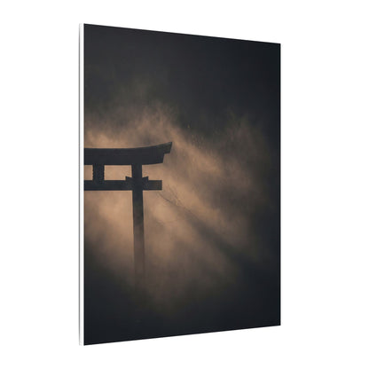 Torii Gate Shadow Zen Canvas Art | Bold Dark Japandi Art