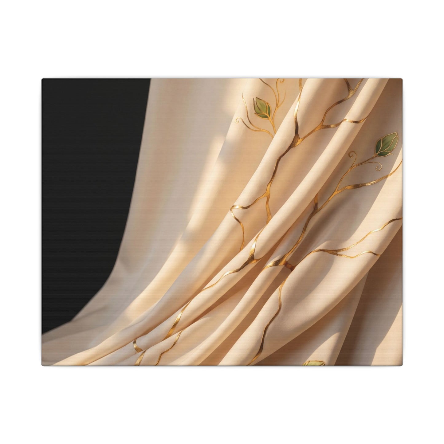Golden Hour Silk Drape Canvas Art - Kintsugi Fukinsei
