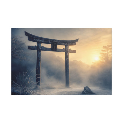 Zen Torii Gate in Golden Hour | Karesansui Canvas Art