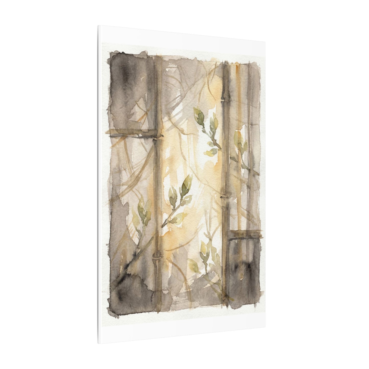Shoji Screen Spring Canvas Art | Japandi Cozy Design