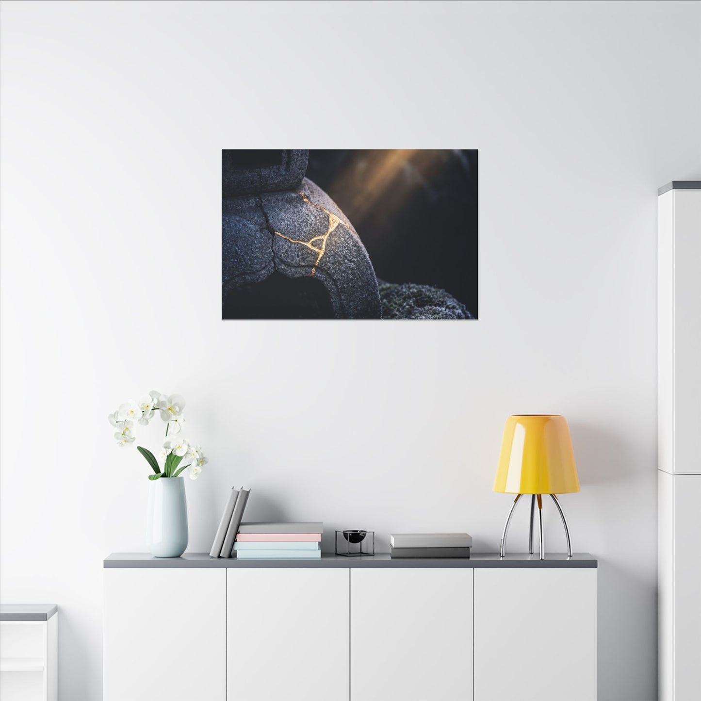 Ma Moonlit Garden Canvas Art - Kintsugi Broken Beauty