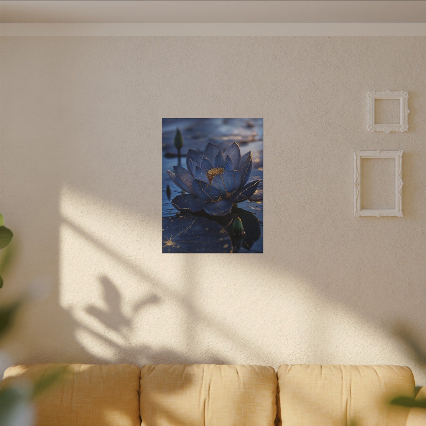 Kintsugi Lotus Flower in Dawn | Broken Beauty Canvas Art