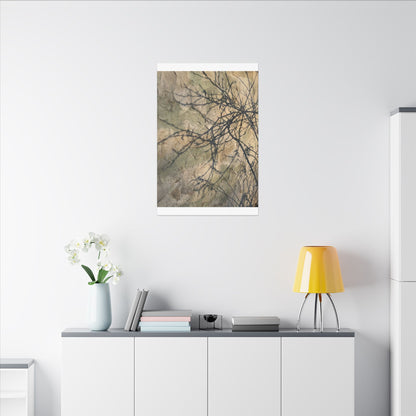 Japandi Shadow Play in Golden Hour | Texture Canvas Art