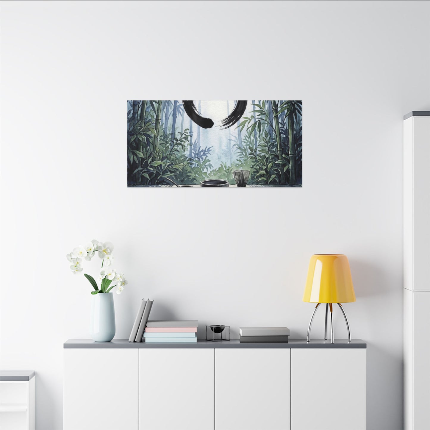 Seijaku Tea Ceremony Canvas Art - Zen Enso