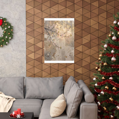 Warm Cherry Blossom Wall Art Print - Texture Japandi