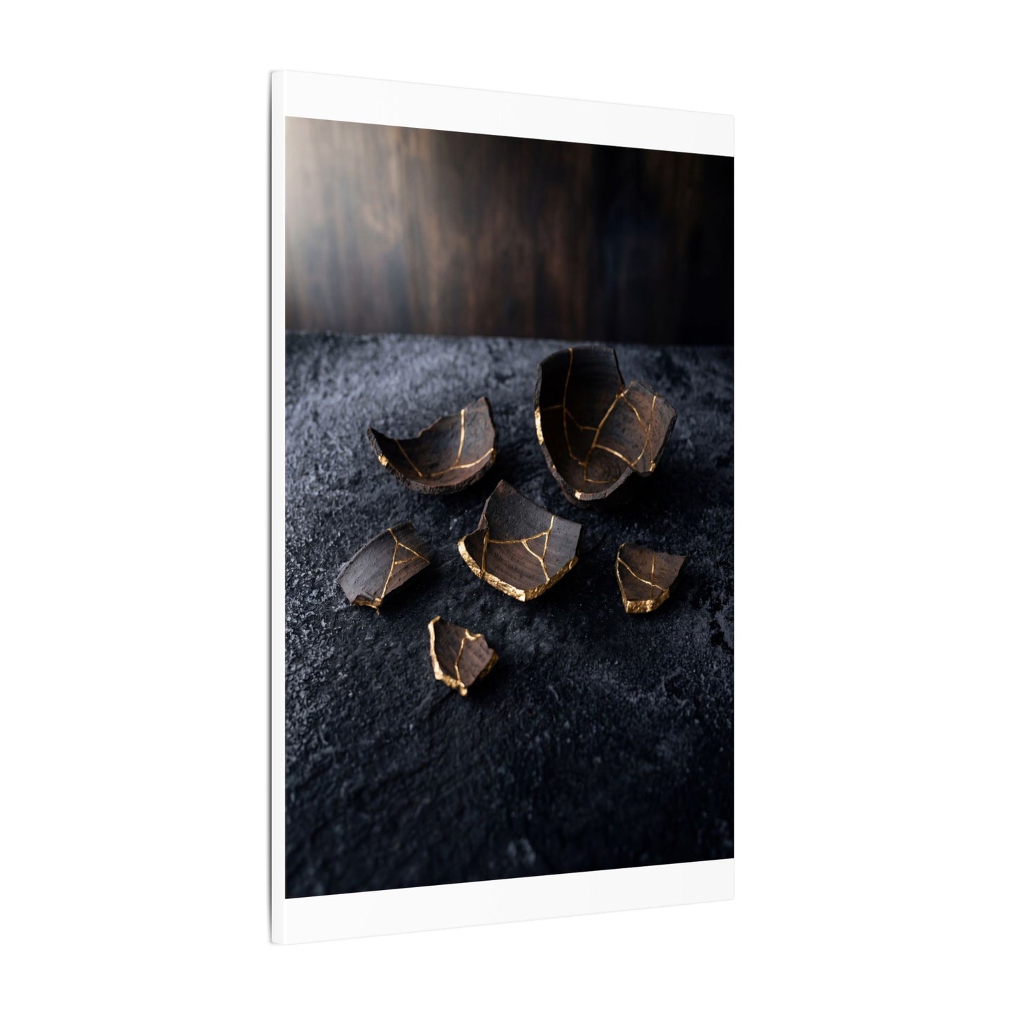 Winter Broken Pottery Shadow Zen Canvas Art | Bold Decor