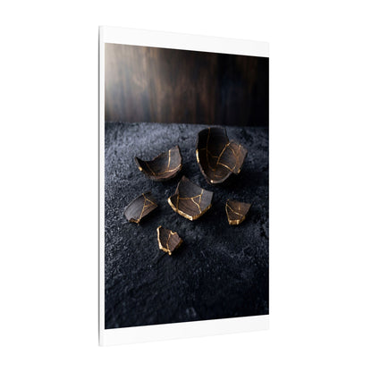 Winter Broken Pottery Shadow Zen Canvas Art | Bold Decor
