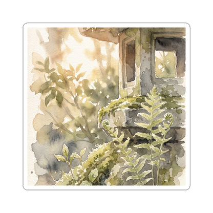 Golden Hour Stone Lantern Sticker - Japandi Seijaku