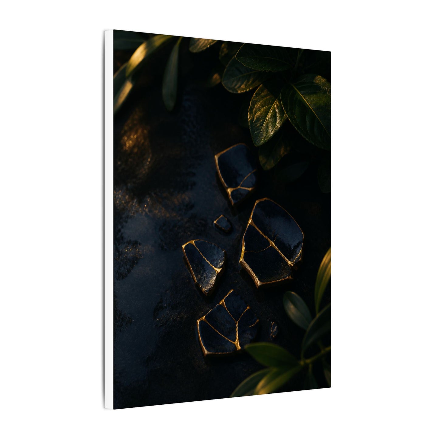 Summer Broken Pottery Moody Minimal Canvas Art | Atmospheric Decor