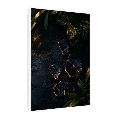 Summer Broken Pottery Moody Minimal Canvas Art | Atmospheric Decor