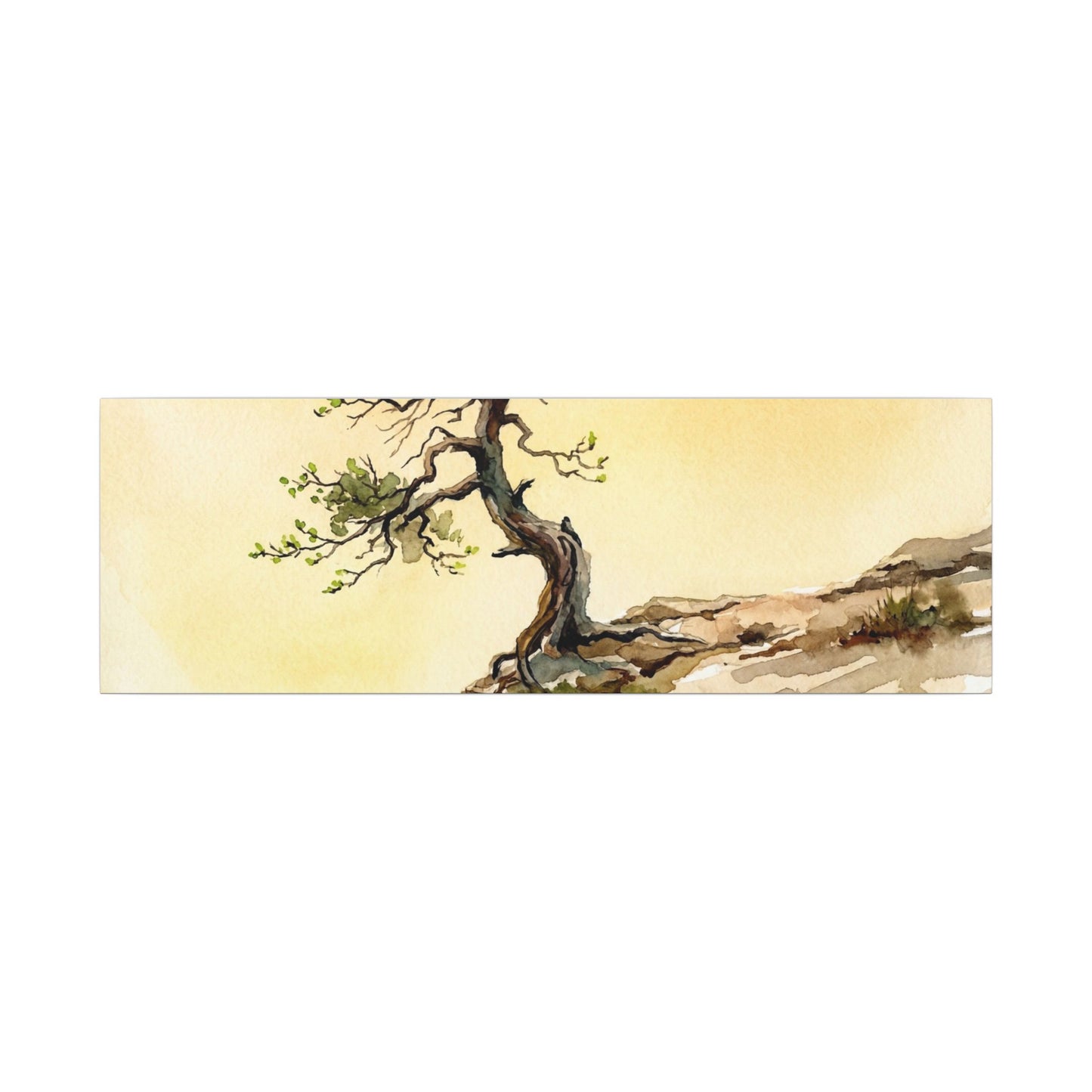 Golden Hour Pine Tree Canvas Art - Japandi Fukinsei