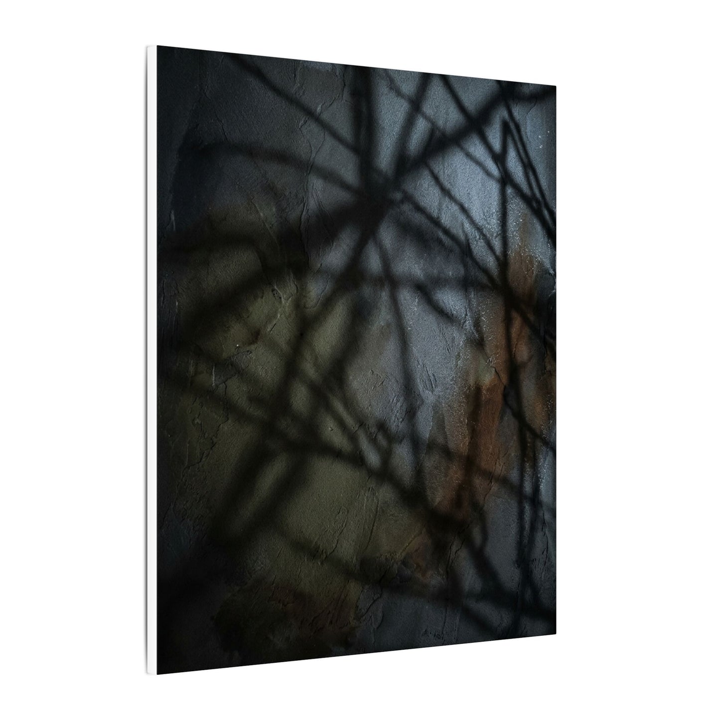 Shadow Play Dark Texture Canvas Art | Sophisticated Dark Japandi Art