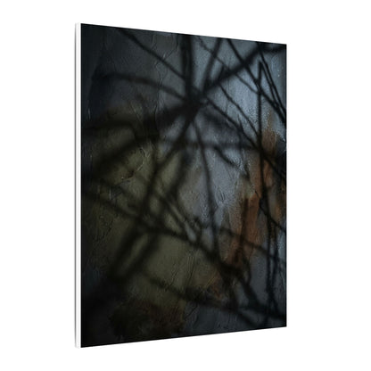 Shadow Play Dark Texture Canvas Art | Sophisticated Dark Japandi Art