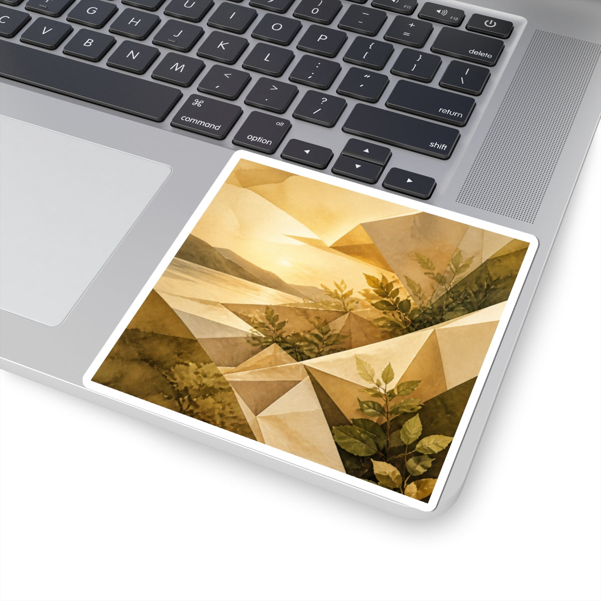 Japandi Paper Fold in Golden Hour | Watercolor Sticker