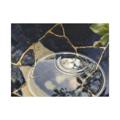 Water Ripple Spring Canvas Art | Kintsugi Beautiful Design Art Print