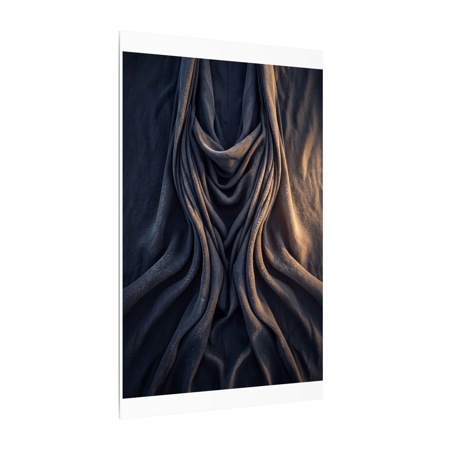Moody Silk Drape Canvas Art - Shadow Zen Dark Japandi