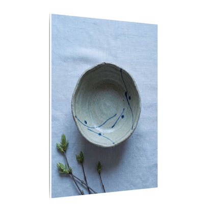 Spring Ceramic Bowl Minimal Line Canvas Art | Warm Decor