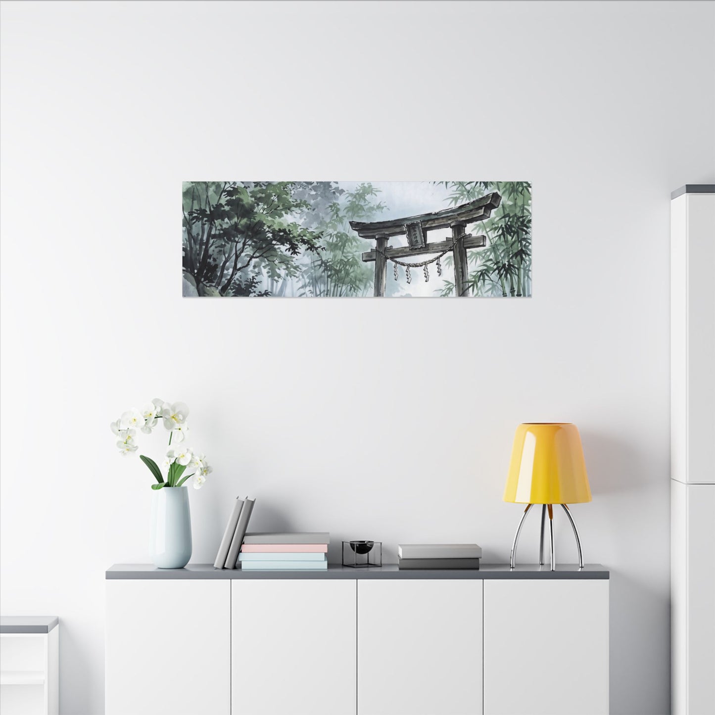 Moonlight Torii Gate Canvas Art - Zen Fukinsei