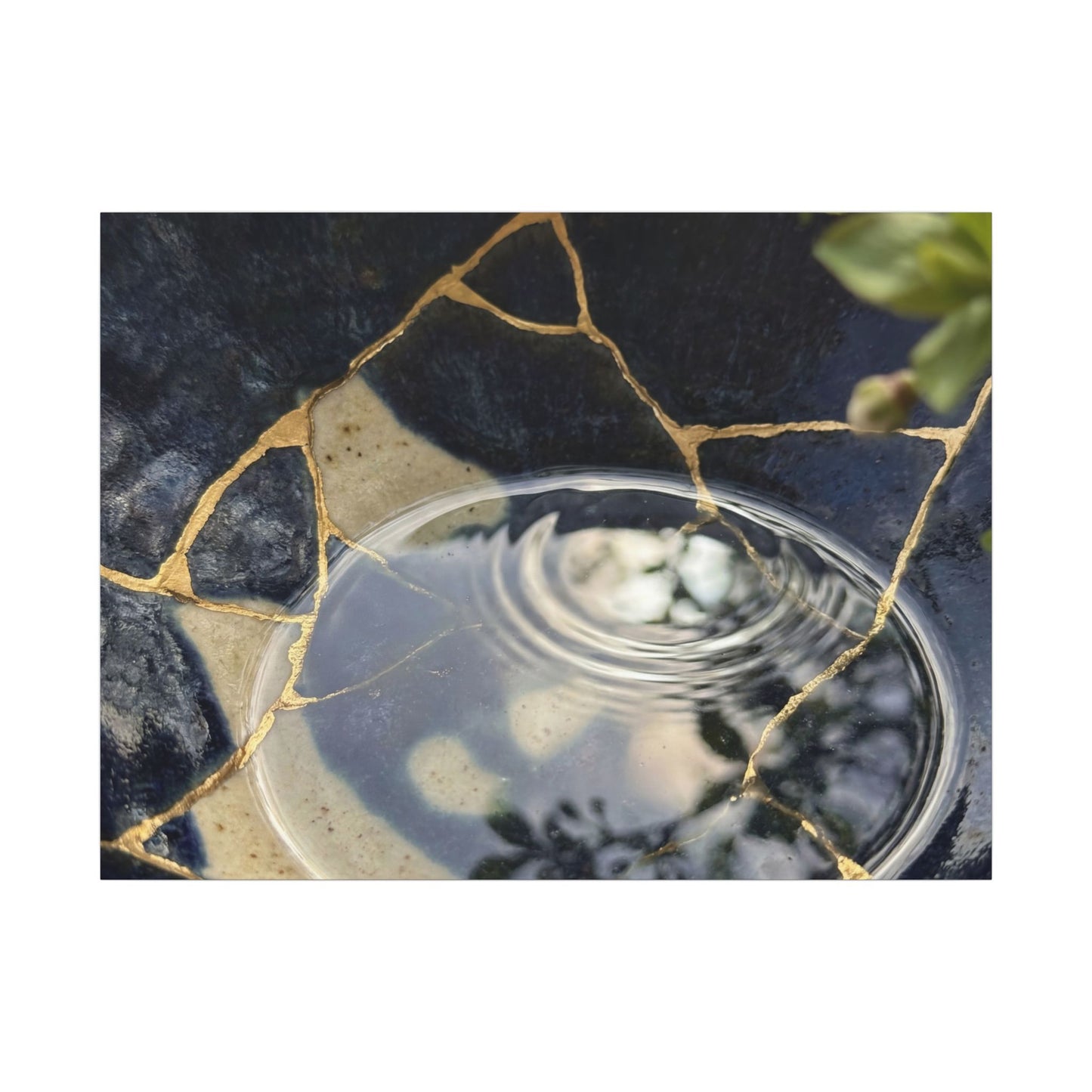 Water Ripple Spring Canvas Art | Kintsugi Beautiful Design Art Print