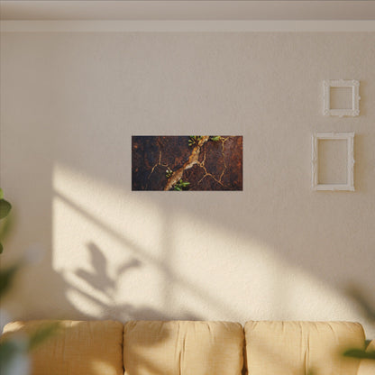 Rust Patina Spring Canvas Art | Kintsugi Resilient Design