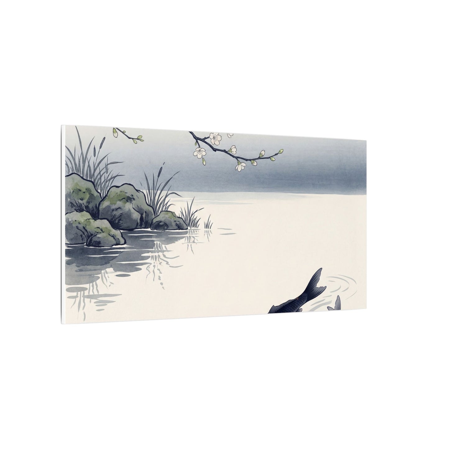 Ma Koi Pond Canvas Art - Zen Ukiyo E Inspired