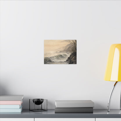 Ocean Wave Spring Canvas Art | Japandi Elegant Design