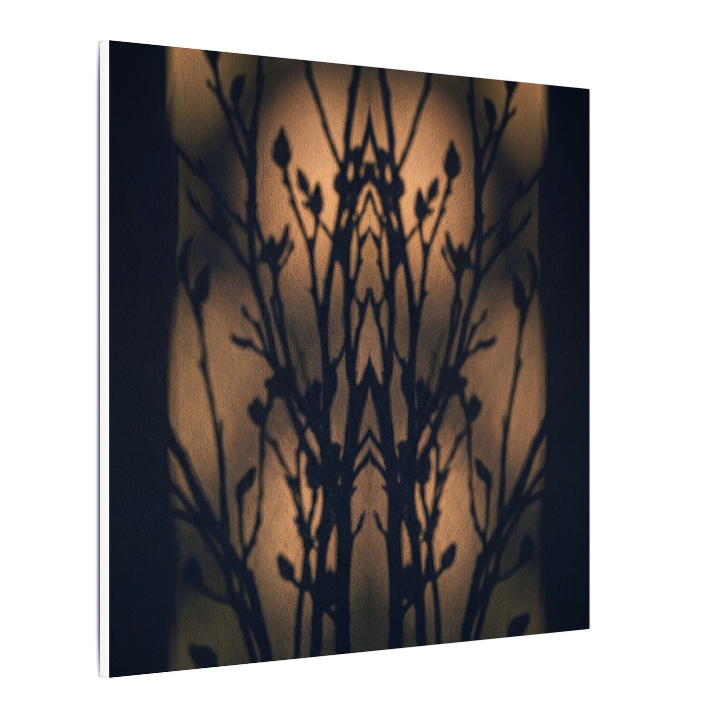 Dark Japandi Shadow Play in Golden Hour | Shadow Zen Canvas Art
