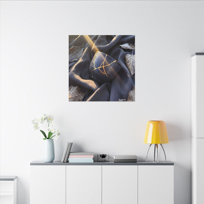 Winter Silk Drape Gold Repair Canvas Art | Artful Decor