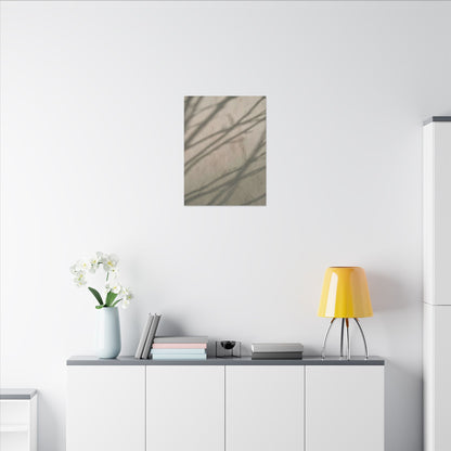 Shadow Play Japanese Pattern Canvas Art | Warm Japandi Art