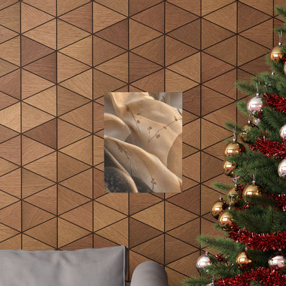 Silk Drape Winter Wall Art Print | Japandi Cozy Design