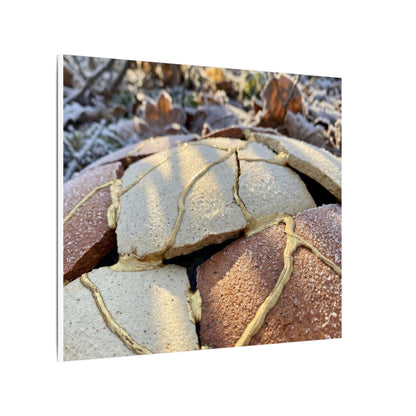 Broken Pottery Crackle Gold Canvas Art | Healing Kintsugi Art
