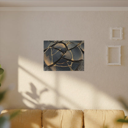 Broken Pottery Winter Canvas Art | Kintsugi Resilient Design