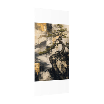 Golden Hour Pine Tree Canvas Art - Japandi Datsuzoku