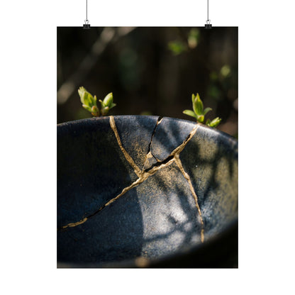 Spring Broken Pottery Shadow Zen Wall Art Print | Moody Decor Art Print