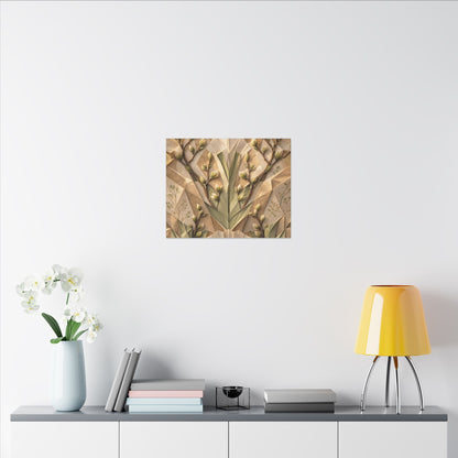 Kanso Paper Fold Canvas Art - Japandi Japanese Pattern