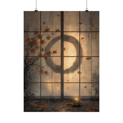 Shoji Screen Wall Art Print | Autumn Japandi Texture Art
