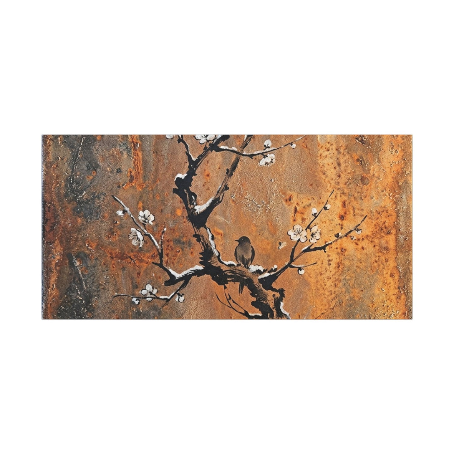 Datsuzoku Rust Patina Canvas Art - Zen Sumi E