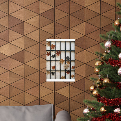 Shoji Screen Texture Wall Art Print | Elegant Japandi Art